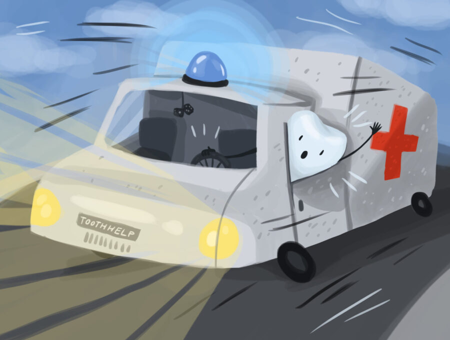 ambulance with a tooth for a dental emergency, is it a true dental emergency