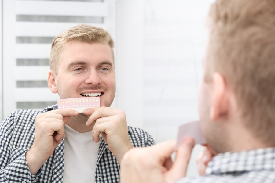 teeth whitening shade eye whites